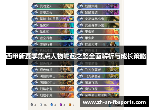 西甲新赛季焦点人物崛起之路全面解析与成长策略