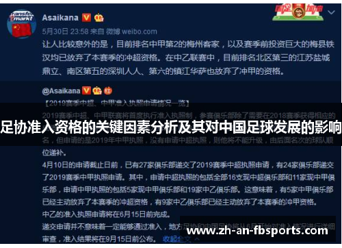 足协准入资格的关键因素分析及其对中国足球发展的影响 足协准入资格的关键因素分析及其对中国足球发展的影响